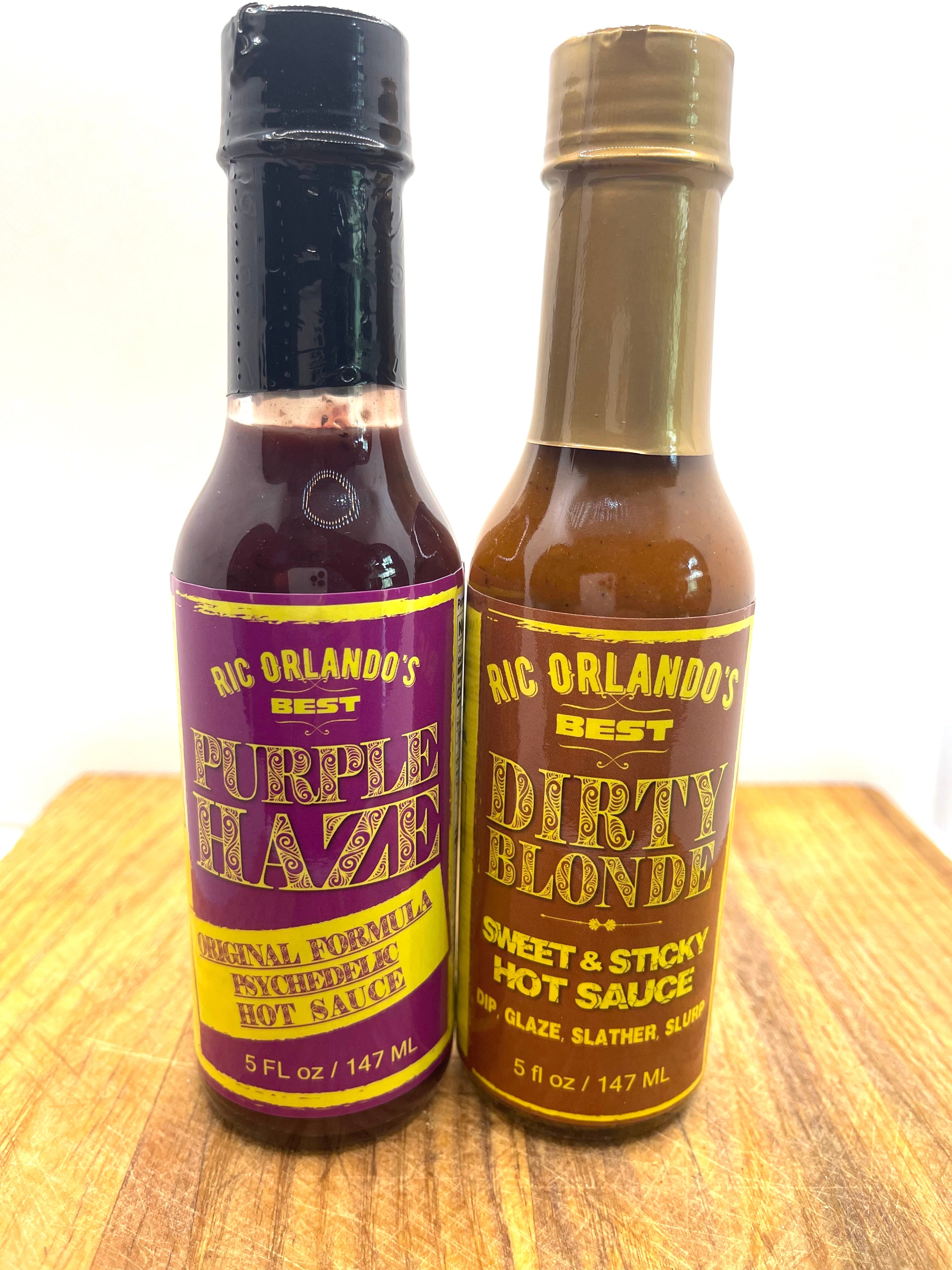Purple Haze and Dirty Blonde Hot Sauce Combo