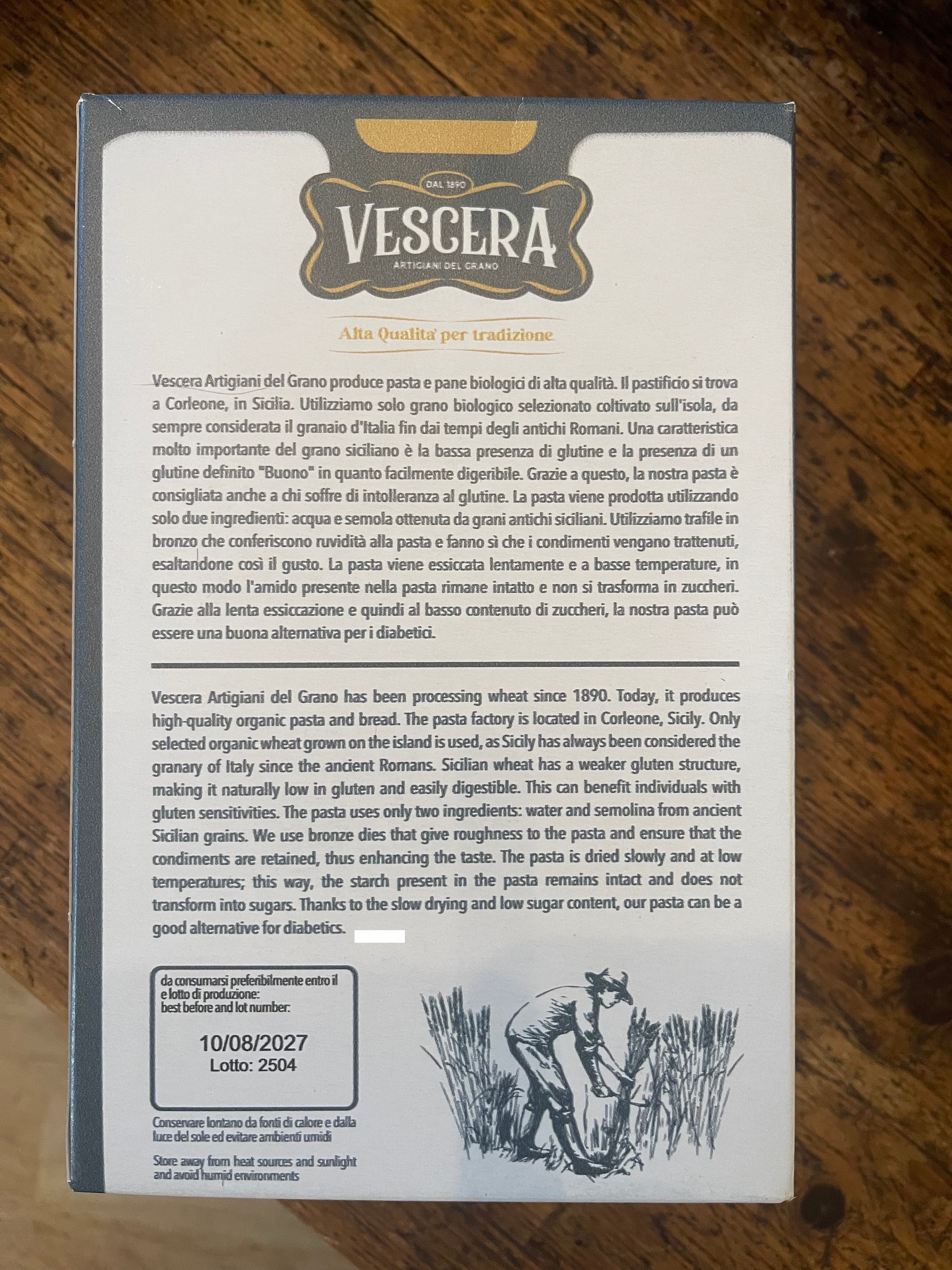 Pasta, Ancient Grain Linguine -Low Gluten, Organic