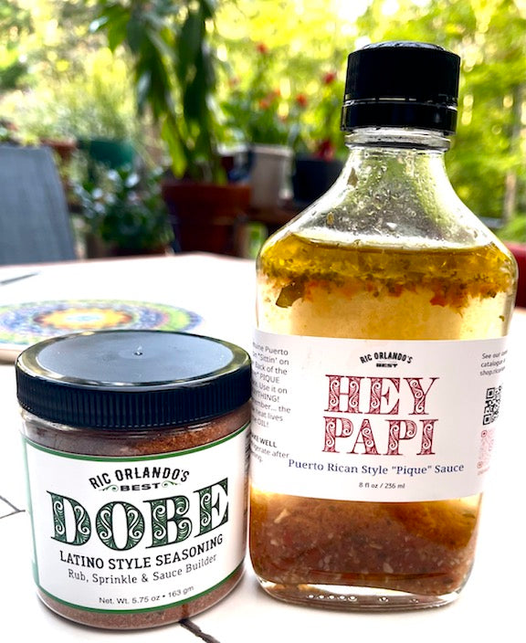 Puerto Rican Essential Combo- Dobe Adobo and Pique Table Sauce